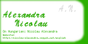 alexandra nicolau business card